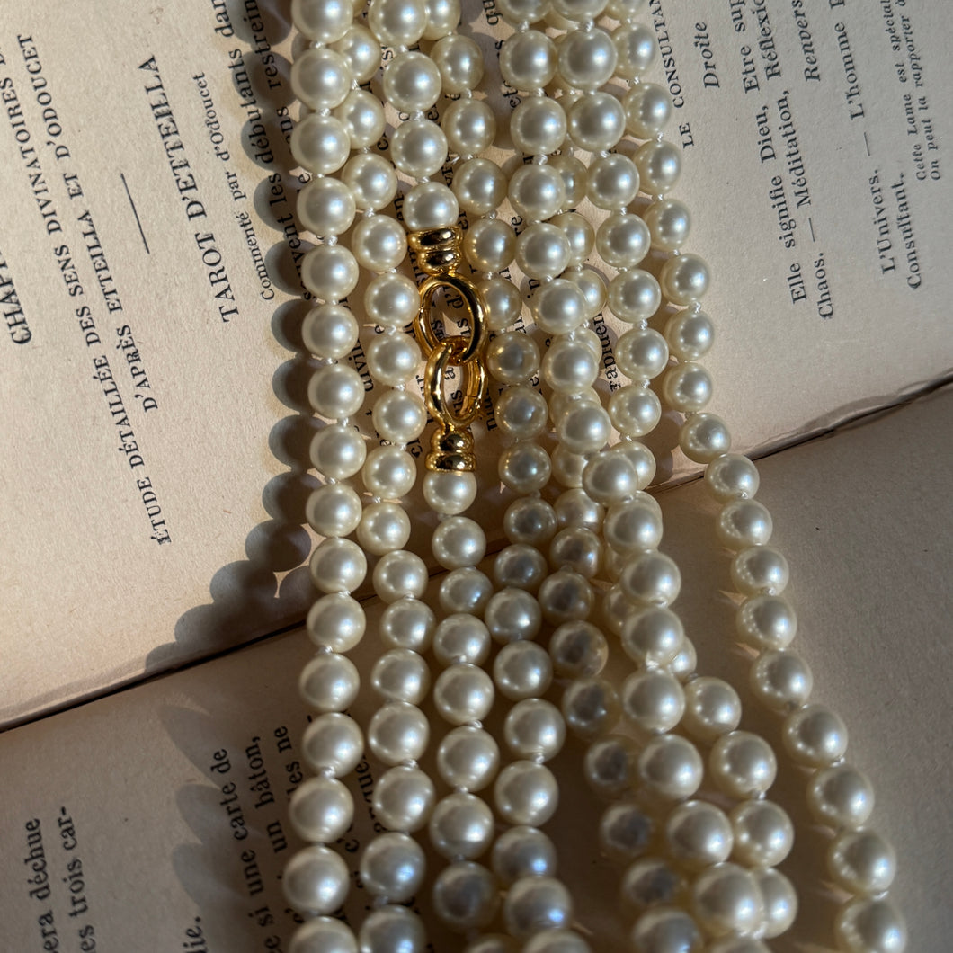 Classic Long Pearls Necklace