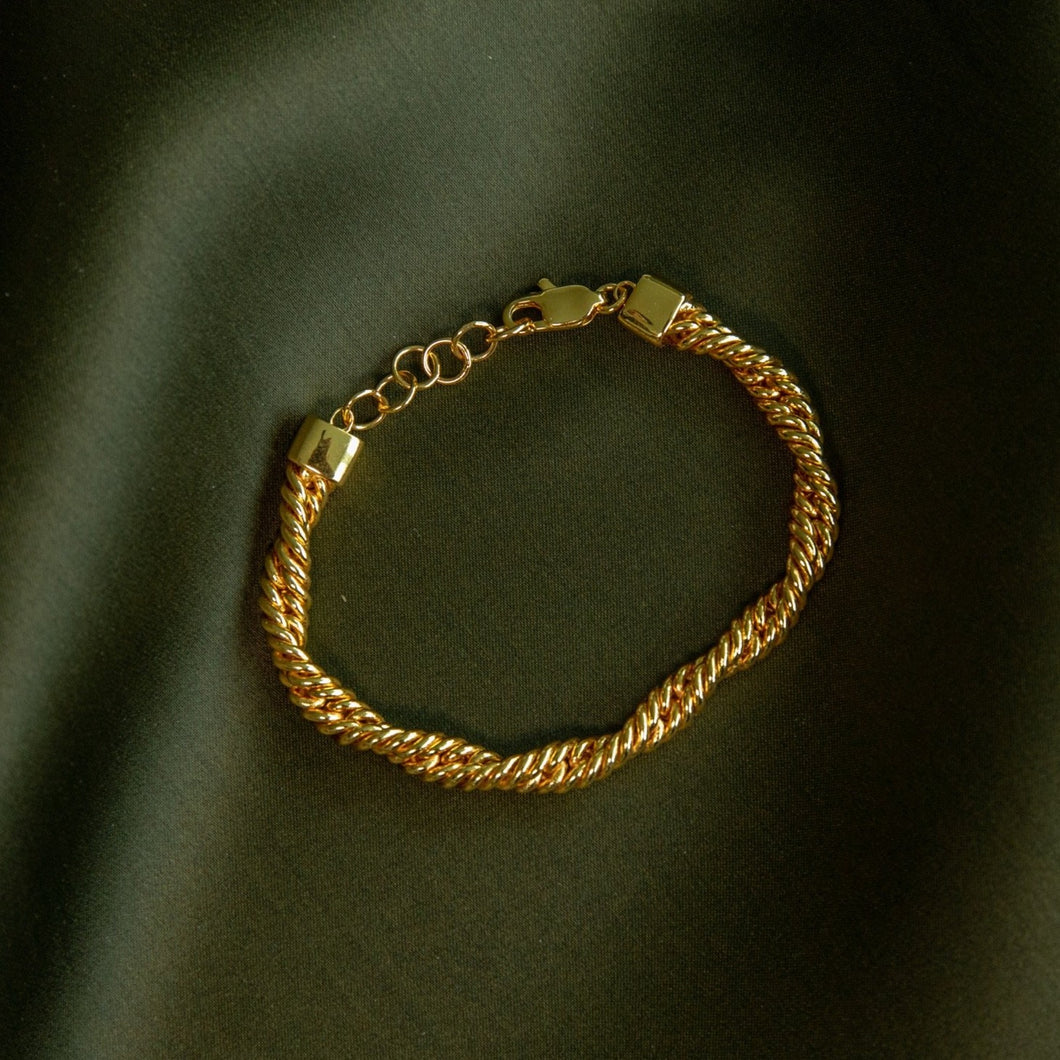 Round Swirl Chain Bracelet